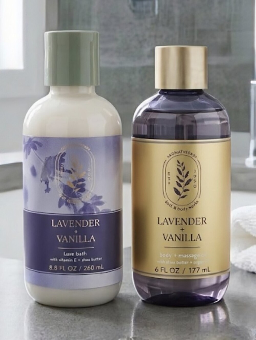 NEW Bath and Body Works Aromatherapy Lavender + Vanilla Set